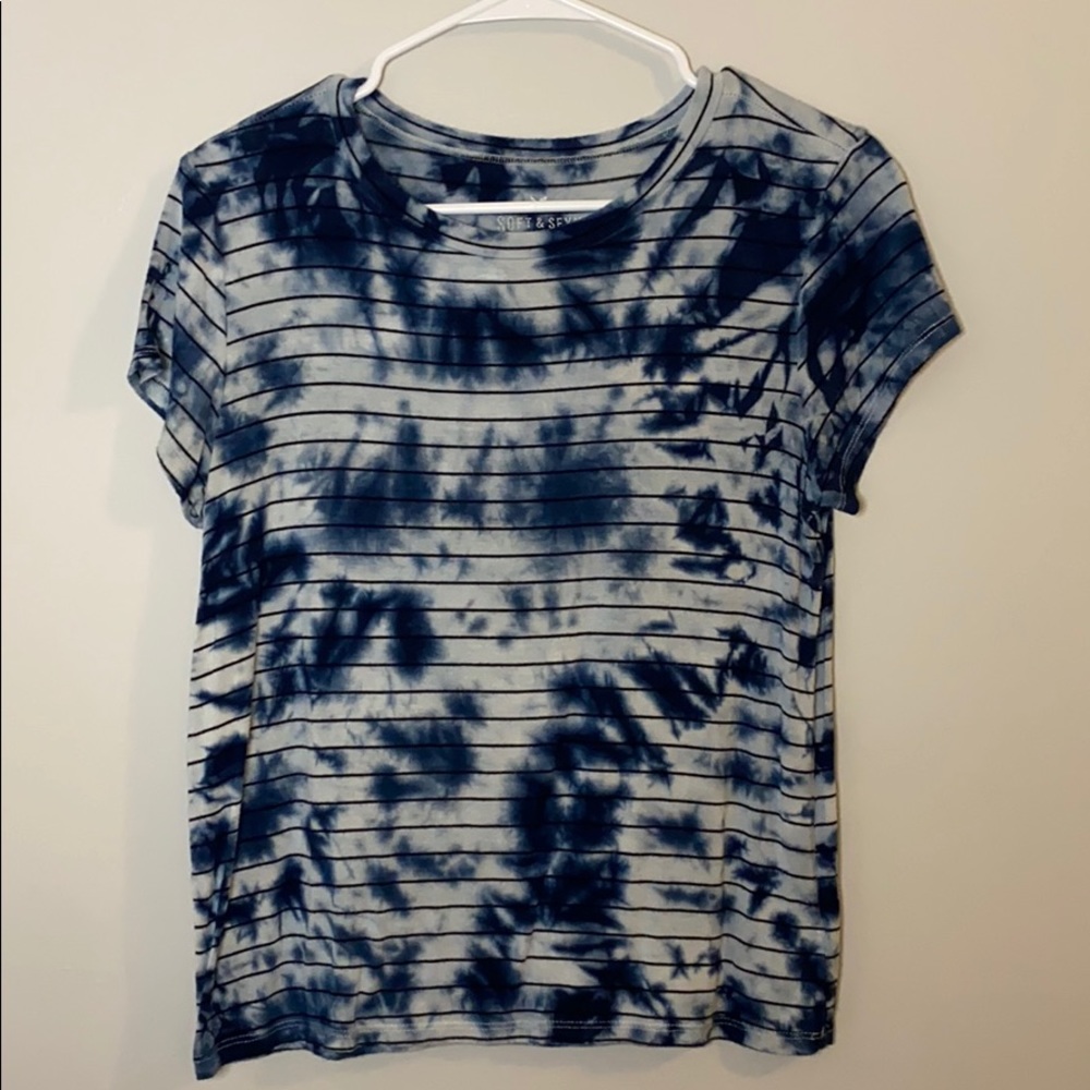 American Eagle Blue Tie Dye Shirt
